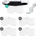 thumbnail image 4 of Lupa frontal Lupa iluminada con 3 luces LED - 5 lentes desmontables 1.0X a 3.5X - Lente secundaria 8X - Diadema ajustable para reparaciones de manualidades de costura, 4 of 5