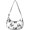 French Bulldog Head Silhouette, variant on Dachshund in Sweaters Cream Pattern Hobo Shoulder Bag, Daily Shoulder Handbag with Adjustable Strap, Water Resistant Gift Ideas for Holiday Birthday Gifts