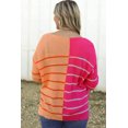 thumbnail image 3 of FOLUNSI Vibrant Striped Sweater - Casual, Loose Fit, Must-Have!, 3 of 8