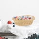 thumbnail image 2 of 1pc Plastic Rattan Storage Basket Candy Basket Rattan Woven Container (Yellow), 2 of 3