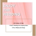 thumbnail image 2 of Uxcell 29.5'' x 20 ft Wedding Arch Draping Fabric Chiffon Sheer Drapery with Ribbons for Fixing Light Pink, 2 of 6
