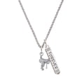thumbnail image 1 of Delight Jewelry Silvertone English Saddle Silvertone Forever Bar Charm Necklace, 23", 1 of 4