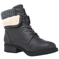 thumbnail image 3 of GLOBALWIN Women's lace Up Boots for Women with Low Heel 7M Grey, 3 of 7