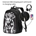 thumbnail image 2 of Balery Floral Cow Silhouette Mochila con carga USB para hombre y mujer - Mochila impermeable y antirrobo para portátil con puerto USB para viajes, trabajo, estudios y universidad, 2 of 7