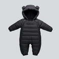 thumbnail image 2 of AINIYS Kids Bear-Ear Padded Snowsuit with Hooded Neckline, Zip Closure, Warm Design Children's Clothing for Winter & Outdoor Wear Black 9 Months, 2 of 7