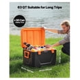 thumbnail image 2 of 63 QT Portable Cooler, Long Ice Retention Hard Cooler with Handles & Cup Holders, Lightweight Insulated Cooler Box for Camping, Picnics, Travel, 2 of 9