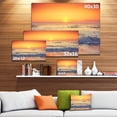 thumbnail image 3 of Yellow Cloudscape over Seashore - Large Beach Canvas Wall Art, 3 of 4