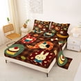 thumbnail image 2 of Homewish Kawaii Dog Rabbit Cat Bed Sheets,Brown Plaid Full Size Sheets,Vintage Animal Decor,4-Piece,1 Flat Sheet, 1 Fitted Sheet and 2 Pillowcases, 2 of 6