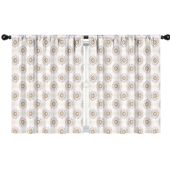 Blackout Kids Curtains,Lightpink Daisy Flower Linear Pattern Childrens Insulated Curtains Set Of 2,Bedroom Essentials,Toddler Room Decor 42"x54"