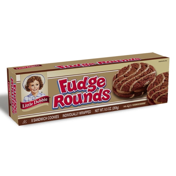 Little Debbie Fudge Rounds 9.5 oz Boxes Pack of 4
