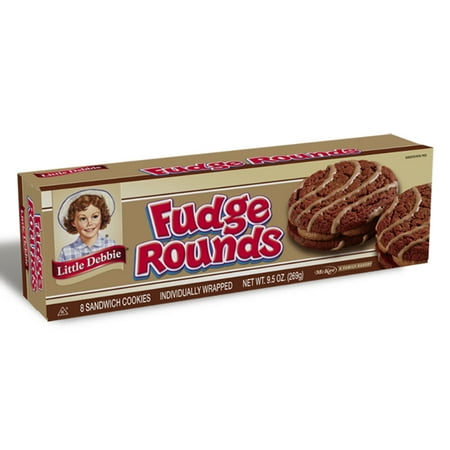 Fudge Bites - Little Debbie Fudge Rounds 9.5 oz Boxes - Pack of 4