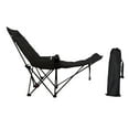 thumbnail image 2 of S SERENABLE Chaise de Camping Inclinable Chaise de Camp Pliante Pliable pour Parc Pelouse Bain de Soleil Noir, 2 of 9