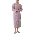 thumbnail image 2 of Donemore Men's Waffle Knit Bathrobe Loose Fit Comfortable Open Front Casual Loungewear Robe Home Spa Relaxation, 2 of 4