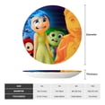 thumbnail image 4 of Lsque inside out 2 Pattern Ceramic Decorative Plate Decorative Plates with Display Stand Personalized Porcelain Plate Ceramic Ornaments for Wall Hanging Decoration-7in, 4 of 6