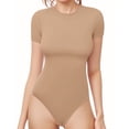 thumbnail image 1 of Body MANGOPOP de manga corta con cuello redondo 95% algodón para mujer, 1 of 5