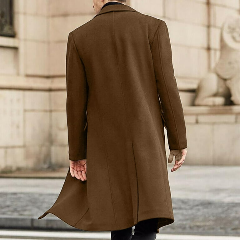 JUNEYUNG Mens Hooded Trench Coat Plus Size Winter Lapel Collar Long Sleeve Padded Leather Vintage Thicken Casual Fashion Mens Big And Tall Rain Jacket JUNEYUNG Mens Hooded Trench Coat Plus Size Winter Lapel Collar Long Sleeve Padded Leather Vintage Thicken Casual Fashion Mens Big And Tall Rain Jacket