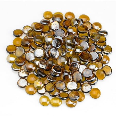 BBQGuys Signature 3/4-Inch Caramel Luster Fire Beads - 10 Pounds