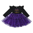 thumbnail image 2 of EnJoCho Toddler Halloween Pumpkin Dress - Striped Mesh Tulle Tutu with Long Sleeve Pullover, Cute Baby Dress Clothes for Fall Festivities, 2 of 8