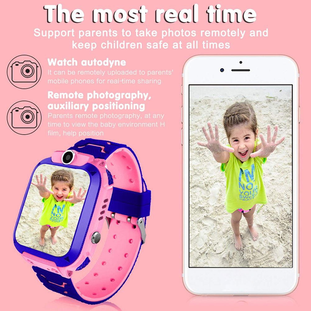 Smart Watch for Kids - Kid GPS Tracker with Phone Smartwatch for Boys Girls with Two-Way Call SOS Anti-Lost Games Camera, Child Cellphone Watch School Class Gifts