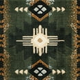 thumbnail image 7 of Emma + Oliver Fe 2x3 Sage Olefin Accent Rug with Complementary Southwestern Pattern in Beige, Black and Brown and Jute Backing, 7 of 7