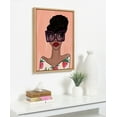 thumbnail image 6 of Kate and Laurel Sylvie Fashion Girl 3 Framed Canvas Wall Art by Kendra Dandy of Bouffants and Broken Hearts, 18x24 Natural, Female Face Portrait Art for Wall, 6 of 7
