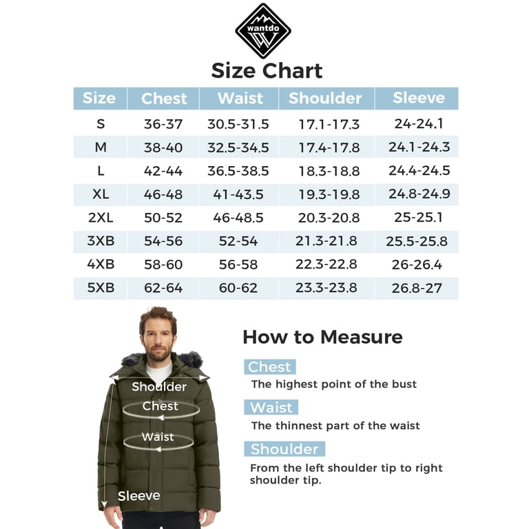Wantdo Men's Winter Puffer Jacket Waterproof Parka photo 7