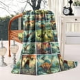 thumbnail image 3 of Colorful Dinosaurs Landscape Pattern Blanket,Comfortable Soft Lamb Wool Throw Blanket,All Season,Warm Lightweight Blankets for Sofa Bed Couch Living Room Chair,50"x60", 3 of 4