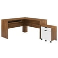 thumbnail image 2 of Modway Envision Particleboard MDF Wood Desk and File Cabinet Set in Walnut/White, 2 of 10