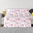 thumbnail image 1 of Balery Retro Floral Manta de Franela con Dibujo, Lujo Ultra Suave y Cálido, Antipelusa y Resistente a las Arrugas para Cama, Sofá, Camping -40"x30", 1 of 5