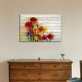 thumbnail image 2 of wall26 - Colorful Watercolor Bouquet of Flowers Over Wood Panels - Canvas Art Home Art - 16x24 inches, 2 of 4