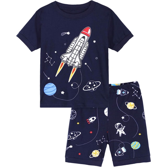 Conjunto de pijamas para niños, 2 piezas, manga corta, ropa de dormir59-Blue3T esquí esquí Gafas de esquí