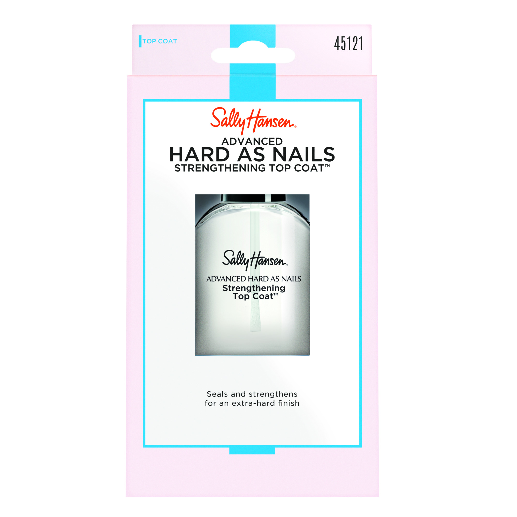 Sally Hansen Advanced Hard As Nails Strengthening Top Coat™, Hard Finish, 0.45 Oz, Top Coat Nail Polish, Top Coat Nails, Nail Strengthener, Nail Hardener, Top Coat for Nails, Nail Treatment - image 2 of 3