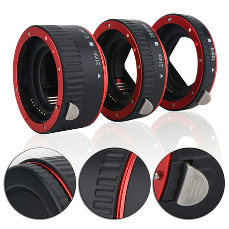 Zerone Metal Auto Focusing Macro Extension Adapter Tube Ring Set for Canon EOS EF Lens, Macro Lens Ring, EOS Lens (Best Extension Tubes For Canon)