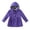 Purple, variant on URMAGIC 5-13Y Child Girls Waisted Windbreaker Trenchcoat with Detachable Hood