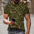 thumbnail image 2 of FRSASU Colorful Geometric Pattern T-Shirt for Men Color Block Printed Short Sleeves Summer Loose T Shirts Crew-Neck Tops Tee Camouflage-B, 2 of 9