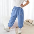 thumbnail image 6 of Bovxnpu Girls Casual Joggers Lightweight Pants High Waisted Solid Loose Casual Jogger Pants Kids Pants, 6 of 8