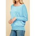 thumbnail image 5 of Made by Johnny Women's Batwing Long Sleeve Top XXXL AQUA, 5 of 6