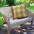 thumbnail image 4 of Pillow for Living Room Checkered Linen Cushions 45x45cm Sofa Backrests Pillow Covers + Inserts - Modern Plaid Style for Home, 4 of 5