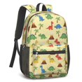 thumbnail image 2 of Dinosaur and Volcano Yellow Pattern 17" School Backpacks for Teens,Waterproof Oxford Fabric,S-Shape Padded Straps for School,Travel,Hiking,Camping, 2 of 6