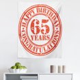 thumbnail image 1 of Grunge Tapestry, 65 Years Old Congrats Grunge Style Rubber Stamp Design, Fabric Wall Hanging Decor for Bedroom Living Room Dorm, 5 Sizes, Red White, by Ambesonne, 1 of 1