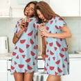 thumbnail image 4 of Disketp Watermelon para Camisón Corto de Manga Corta para Mujeres, Camisón Cómodo con Escote Redondo, Bonito y Confortable, 4 of 6