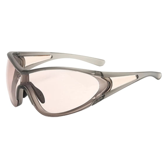 Dual Color Frame Full Wrap Sport Bike Sunglasses Anti Glare UV Block Lens, Flexible Impact Resistant Outdoor Eyewear for Driving Hiking Cycling Beach Daily Casual Fashion
