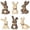 A, variant on JHEHF Easter Wood Tabletop Decorations Rustic Farmhouse Wooden Bunnies Block Tiered Tray Decor Set Of 6 Farmhouse Rabbit Decoration for Home Kitchen