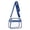 Blue, variant on Clear Stadium Carry Bag, Adjustable Strap Plastic Security Purse, Mini Transparent Stadium Bags, Lightweight Top-Handle Handbag, Compliance Tote for Game & Concert Access,White