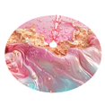 thumbnail image 5 of Cauagu 30" Christmas Tree Skirt Abstract Pink Gold Splash Pattern Christmas Tree Decorations Tree Mat for Xmas Decorations Occasion Holiday Home Decor -30", 5 of 7