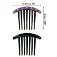 thumbnail image 2 of 1 Pc Women Comfortable Hair Insert Comb for Straight Thick Curly Hair Purple Resin Rhinestone, 2 of 3
