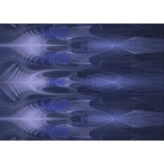 Ahgly Company Machine Washable Indoor Rectangle Transitional Royal Blue Area Rugs, 7' x 9'