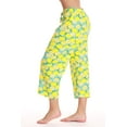 thumbnail image 2 of Just Love 100% Cotton Women's Capri Pajama Pants Sleepwear - Comfortable and Stylish (Blue - Lemons, 2X Plus), 2 of 3