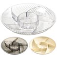 thumbnail image 3 of Paokuoon Assiette à Fruits Secs Multi-Compartiments Plateau Rond avec 6 Compartiments Grande Capacité et Matériau de Qualité Alimentaire pour Animaux, 3 of 7