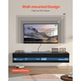 thumbnail image 2 of VEVOR Floating TV Stand 71" Entertainment Center Power Outlet & LED Light Black, 2 of 9